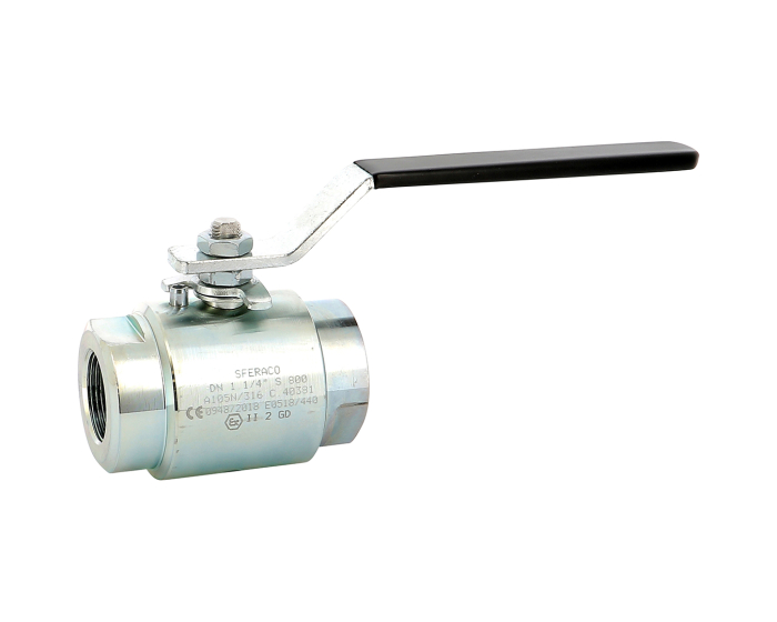 Carbon steel ball valve 717 2-piece body BSP Forged 800lbs 1/2''